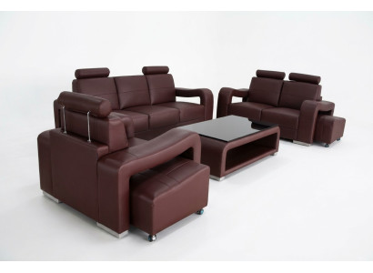 Leather sofa set with USB upholstered couches sofas luxury new living room suite 3+2+1