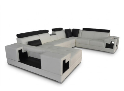 Leather sofa with USB corner sofa living landscape sofas couches suite design modern