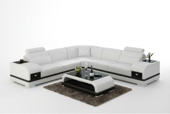 Leather Sofa Couch Living Landscape Corner Sofa Corner Suite Design Modern Sofa G8013B