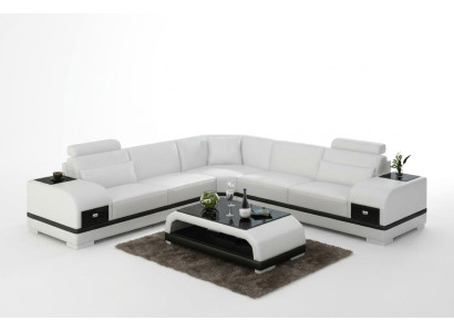 Leather Sofa Couch Living Landscape Corner Sofa Corner Suite Design Modern Sofa G8013B