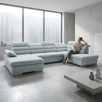 Corner sofa U-shape sofa set with sleeping function living area sofa couch upholstery