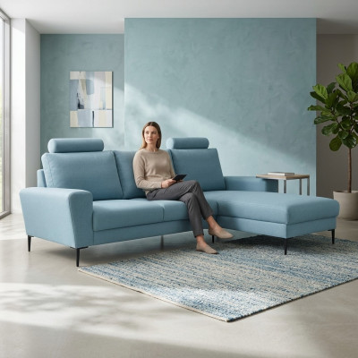 Corner sofa L-shape Corner couch Corner sofas Living landscape U-shape Sofa Couches Upholstered Corner