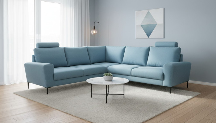 Corner sofa L-shape Corner couch Corner sofas Living landscape U-shape Sofa Couches Upholstered Corner