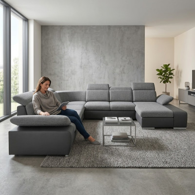 Corner sofa U-shape sectional sofa with sleeping function corner sofa living area sofa couch new