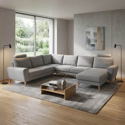 Corner sofa U-shape sleeping function living landscape sofa couch sofas couches corner couch