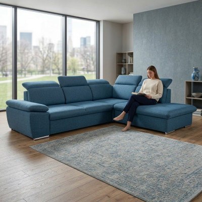 Corner sofa L-shape sleeper ensemble corner sofa corner couch bed box living landscape