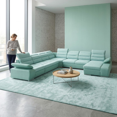 Corner sofa U-shape corner couch with sleeping function living landscape sofa couch sofas couches