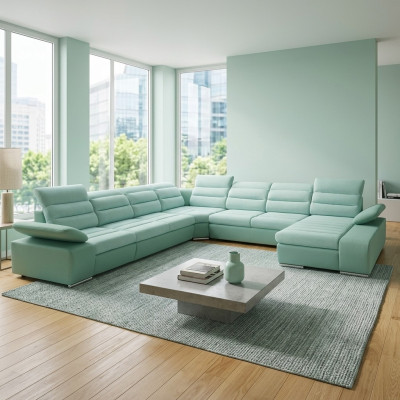 Corner sofa U-shape corner couch with sleeping function living landscape sofa couch sofas couches