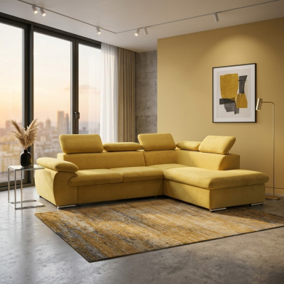 Design corner sofa L-shape sofa couch upholstered sleeper sofa fabric bed function sleep