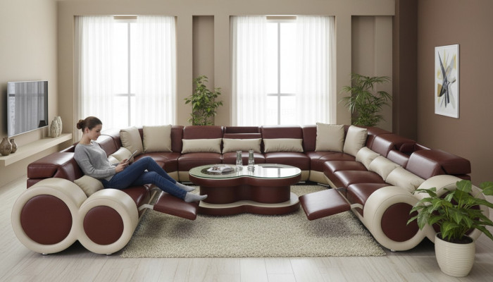 Living area sofa couch upholstery seat corner suite designer couches sofas + USB