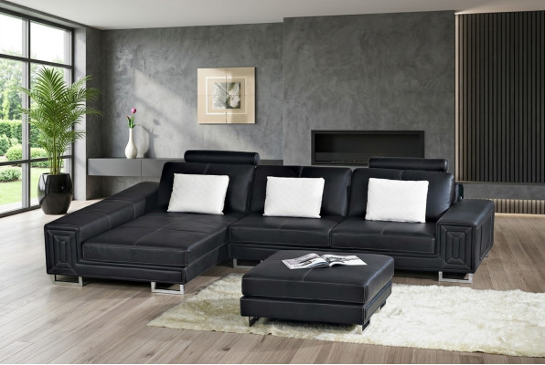 Modular Designer Sofa Couch Upholstery Leather Sofas Corner L-Shaped Seating Genov