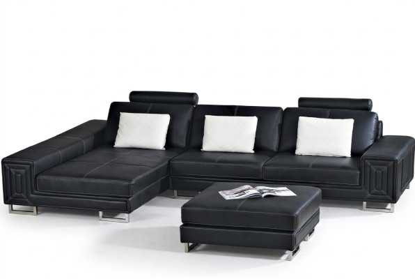 Modular Designer Sofa Couch Upholstery Leather Sofas Corner L-Shaped Seating Genov