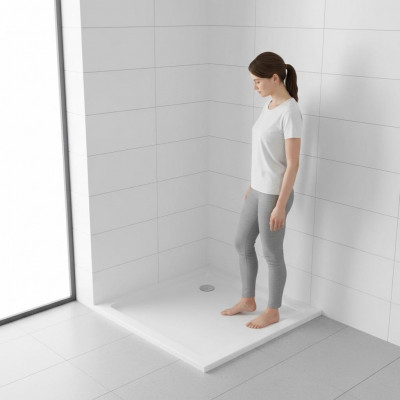 Shower, shower tray, acrylic bathtub, shower tray, flat, drain kit, waste/drain.