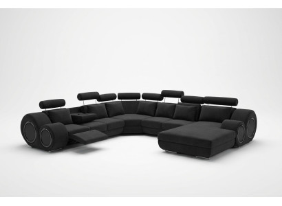 Sofa with USB Designer Living Landscape U-Shape Couch Corner Sofa Upholstery Suite New