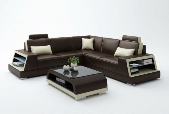 L-shaped sectional sofa G8045B corner sofa upholstered couch seat corner leather set modern.