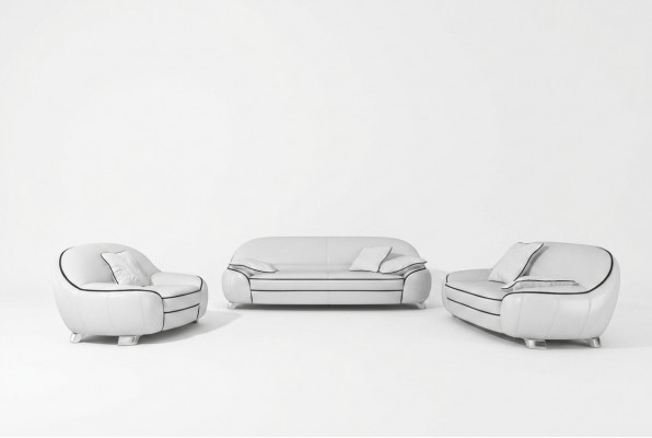 Leather sofa, couch living landscape 3+2+1 seater suite design modern sofa with USB