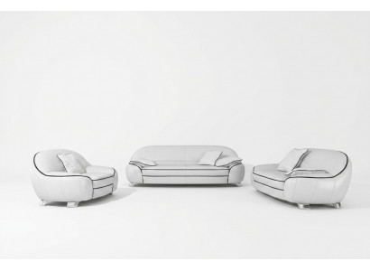 Leather sofa, couch living landscape 3+2+1 seater suite design modern sofa with USB