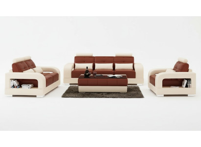 Leather sofa couch suite 3+2+1 seater set design modern sofa with USB