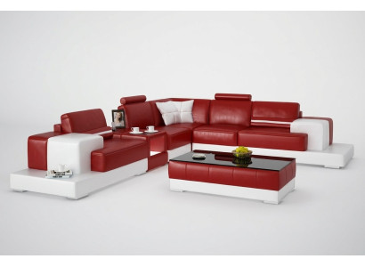 Leather sofa couch living landscape corner sofa corner suite design modern sofa with USB new