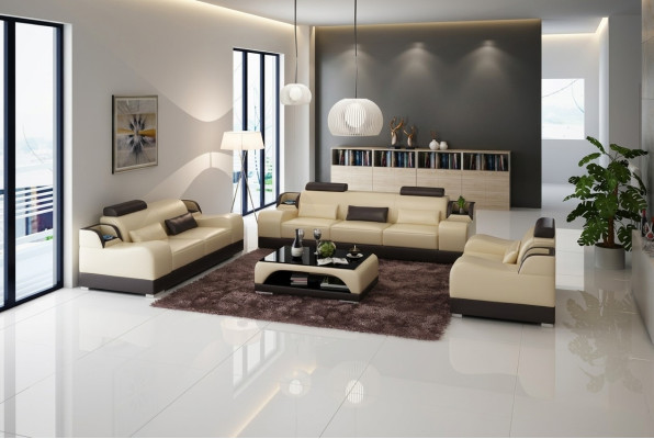 Sofa set Couch Upholstery Sofa 3+1+1 Sets Design Leather 3-piece Complete Set