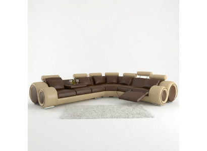 LEATHER SOFA CORNER COUCH DESIGN SOFA LEATHER COUCH CORNER SOFA LIVING AREA BLACK WHITE
