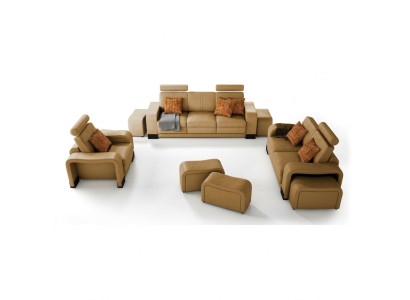 Sofa set Couch USB Sofa Leather Suite Seating Living Landscape 3+2+1 Seater New