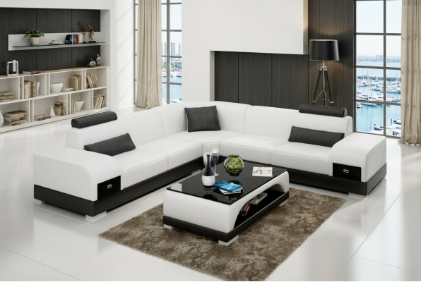 Leather sofa couch living landscape corner sofa corner set design modern sofa USB new