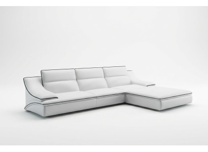 Leather sofa with USB, living landscape corner sofa, corner suite design, modern sofa A1160C