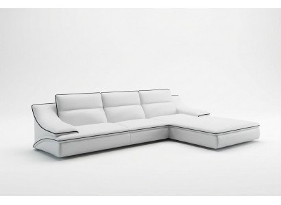 Leather sofa with USB, living landscape corner sofa, corner suite design, modern sofa A1160C