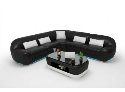 Leather sofa couch living landscape sectional sofa corner suite modern sofa USB custom-made