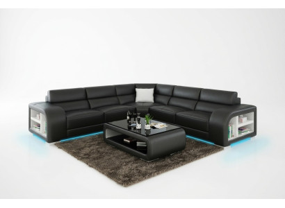 Leather sofa couch living landscape corner sofa sectional design sofa USB custom-made