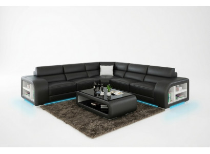 Leather sofa couch living landscape corner sofa sectional design sofa USB custom-made
