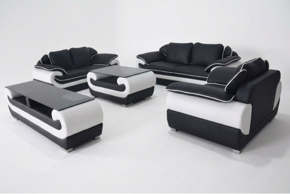 Sofa set 5 pcs. rtv couch table 321 seating suite modern armchair sofa + USB
