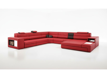 Sectional sofa couch upholstery suite design leather textile living landscape Landau R