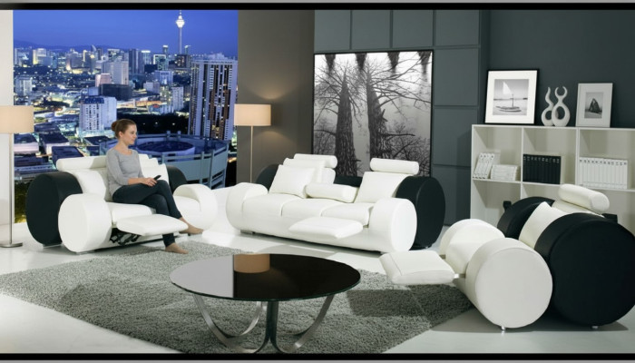 Leather sofa leather couch set 3+2+1 seater upholstery suite designer sofa new