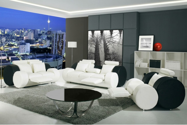 Leather sofa leather couch set 3+2+1 seater upholstery suite designer sofa new