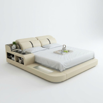 Waterbed Hotel Double Bed Complete Beds Leather Bed Water + USB Upholstered Bed