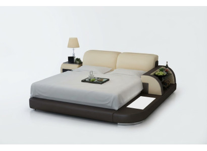 Double bed waterbed hotel bed complete leather bed, upholstered bed water + USB