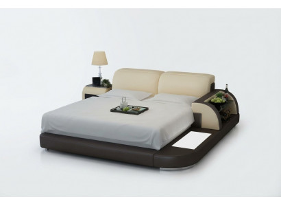 Double bed waterbed hotel bed complete leather bed, upholstered bed water + USB