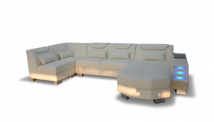 Designer sofa with USB corner leather corner sofa cushion room leather seat cushion new