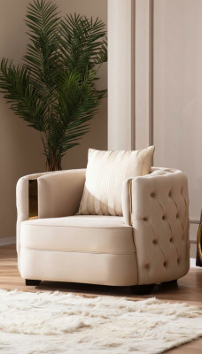 Living Room Luxury Armchair Modern Single-Seater Design Chesterfield 1-Seater Italian Furniture