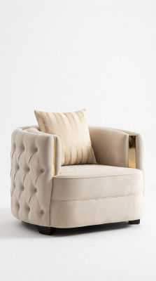 Living Room Luxury Armchair Modern Single-Seater Design Chesterfield 1-Seater Italian Furniture