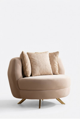 Armchair luxury upholstery furniture living room single-seater armchair fabric lounge restaurant