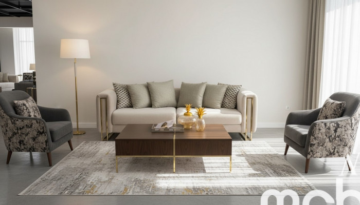 Modern Design Sofa 3-Seater Room Furniture Gray Sofas Three-Seater Couch Upholstered
