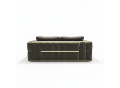 Design couch three-seater upholstered sofas fabric modern 3-seater couches velvet metal