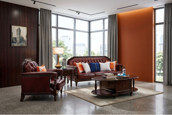 Classic Chesterfield Baroque Rococo Sofa Set 3+1 Leather Suite