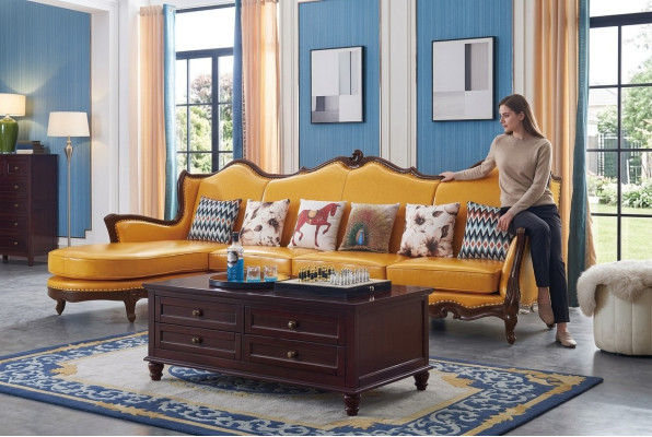 Classic Corner Couch Yellow Empire Couch Sofa Leather Sofa Sofas Couches