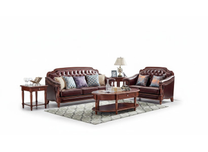 Luxury Sofa Set 3+2 Seater Leather Sofa Couch Upholstered Set