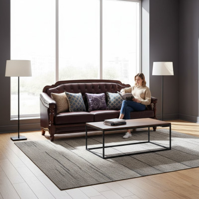 Chesterfield three-seater couch upholstered sofa classic sofas room