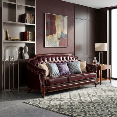 Chesterfield three-seater couch upholstered sofa classic sofas room